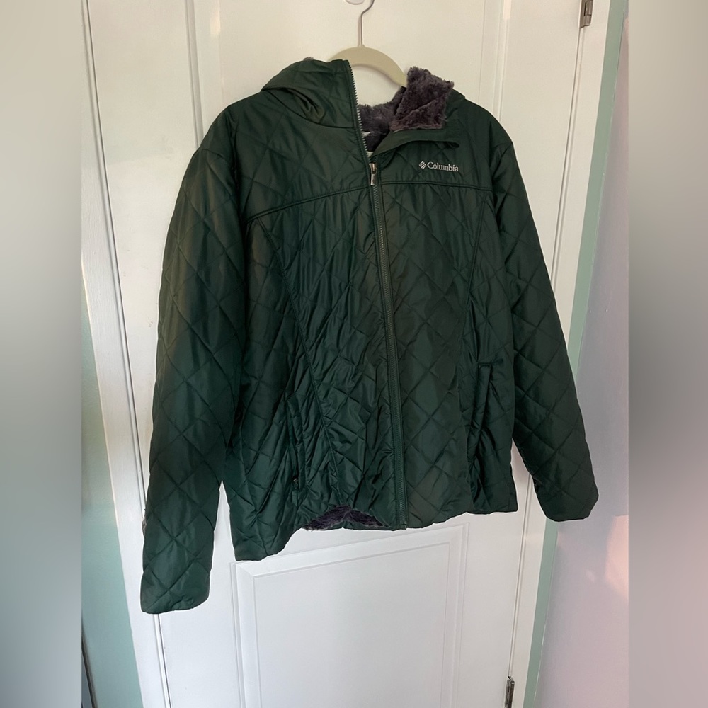 Columbia Copper Crest Hooded Quilted Spruce Jacket Size 2x (Excellent Condition)